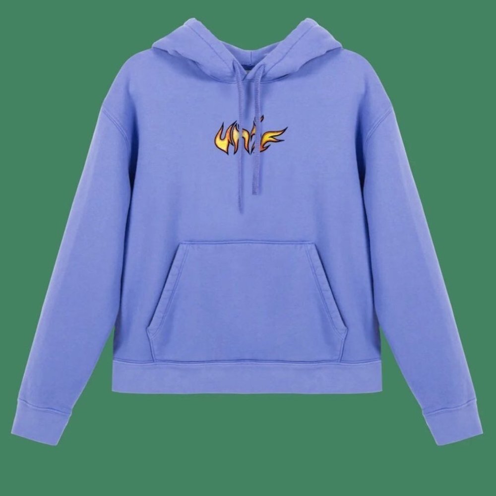 UNIF Lavender Pullover Hoodie with Flame Logo